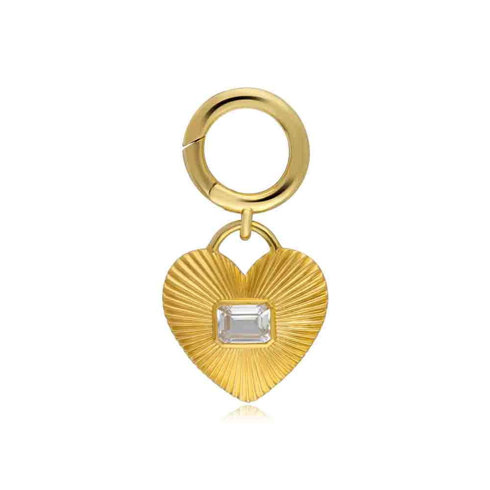 Heart cheap bag charm