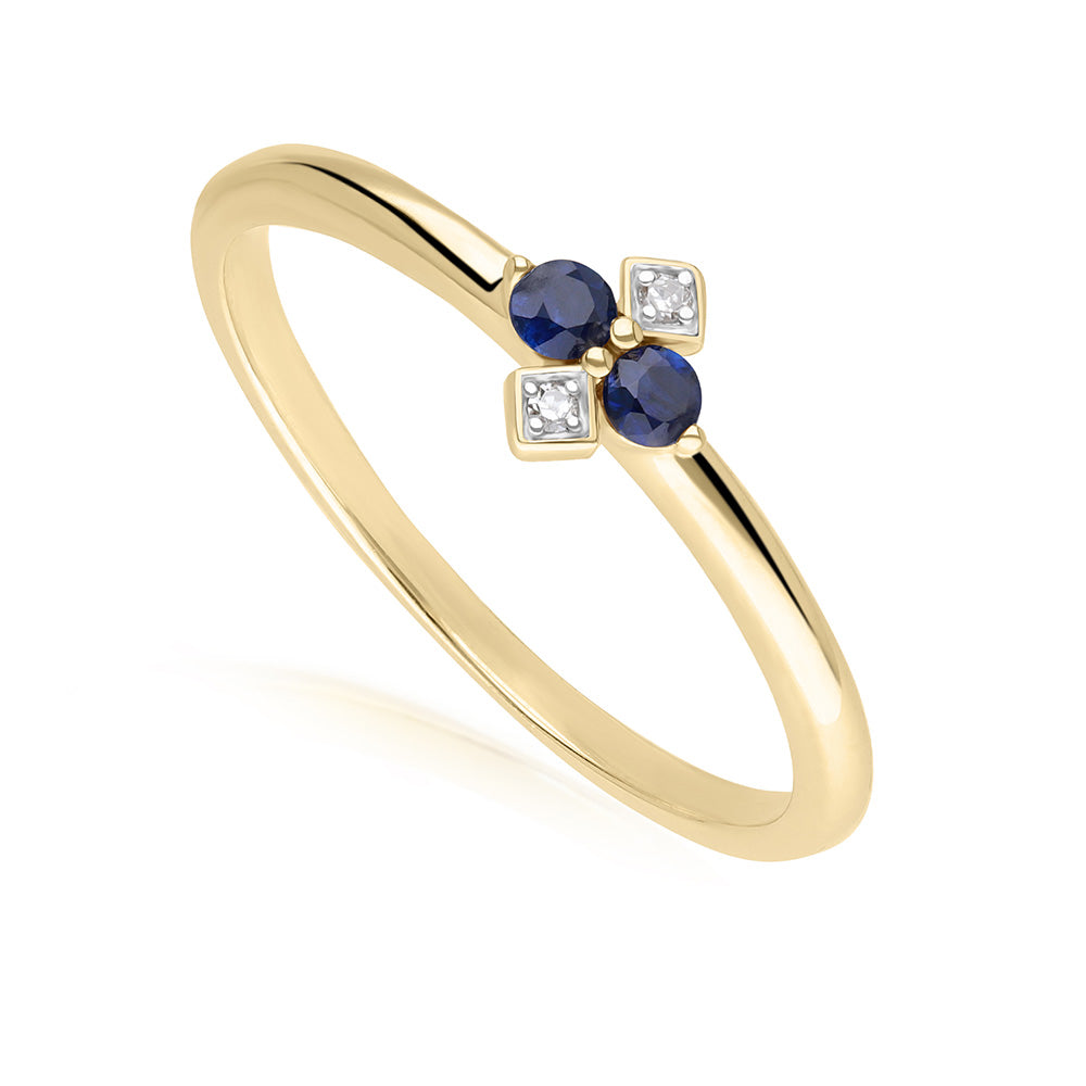 9K Blue Sapphire Diamond