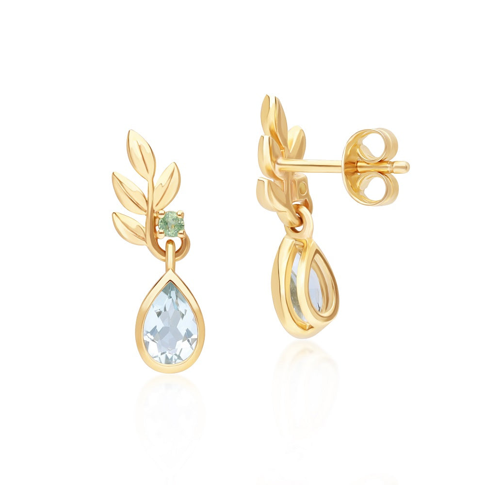 135E1858-01-9K-Yellow-Gold-Sky-Blue-Topaz-and-Tsavorite-Olive-Branch-Drop-Earrings