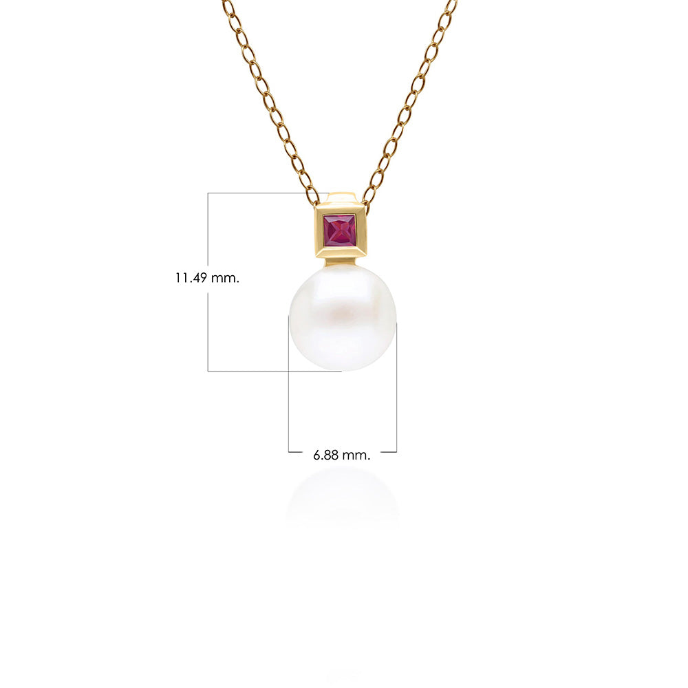 135P2093-02-9K-Gold-Pearl-and-Square-Ruby-Pendant