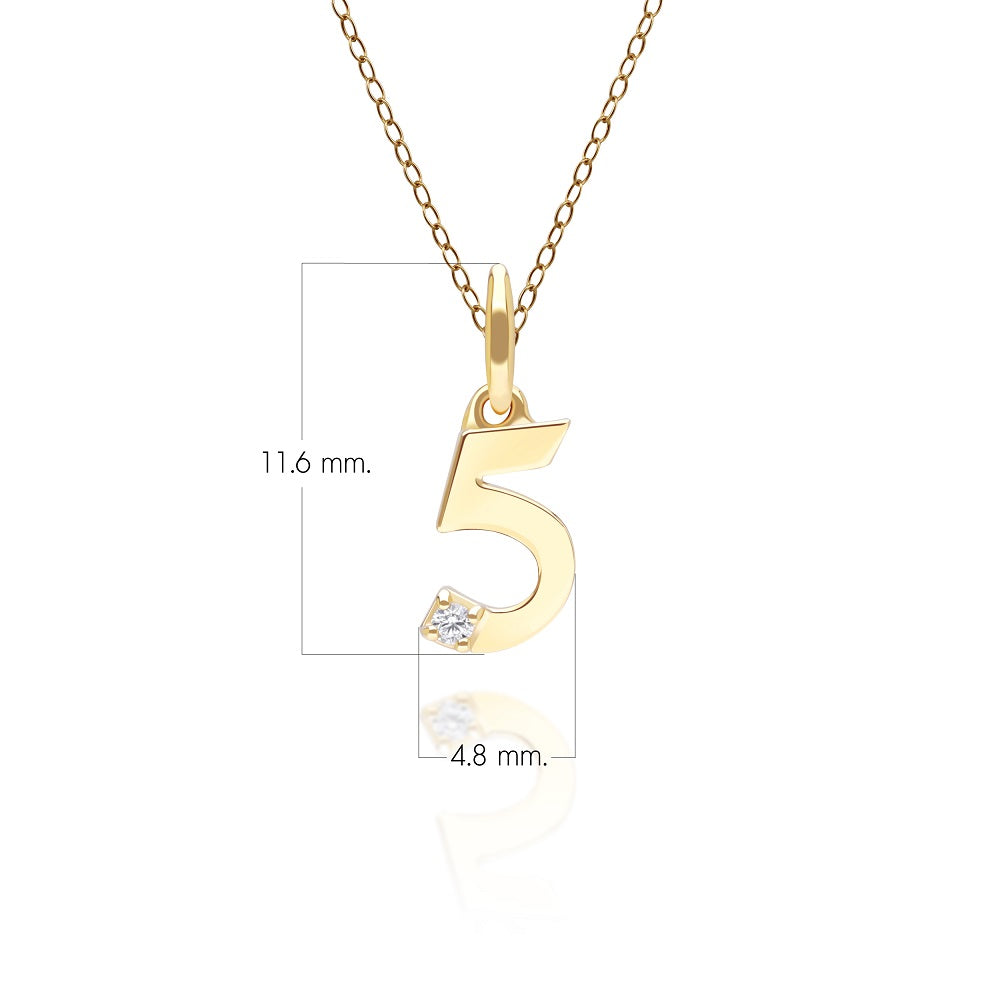 135P2151-01-9K-Gold-Lucky-Number-5-Pendant-with-Diamond