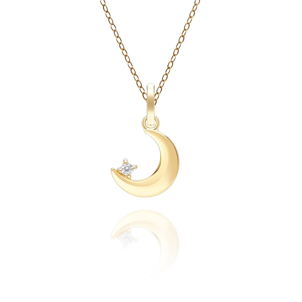 191P0800-01-9K-Gold-Lucky-Symbol-Moon-Pendant-with-Diamond