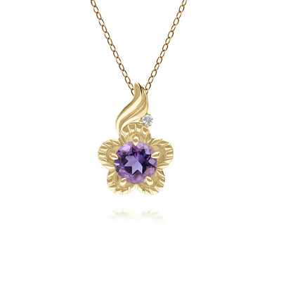 135P2097-03-9K-Gold-amethyst-and-diamond-flower-pendant