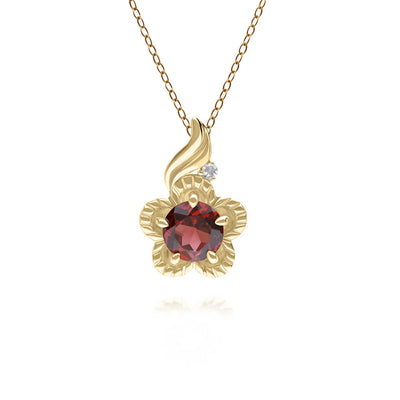 135P2097-04-9K-Gold-garnet-and-diamond-flower-pendant