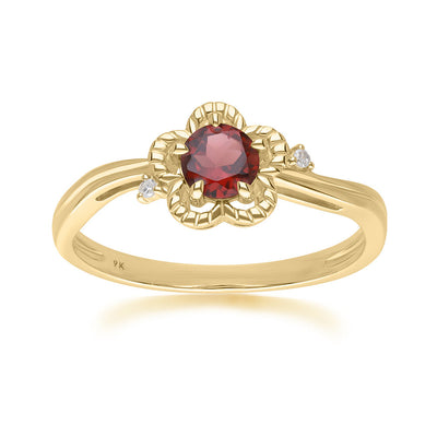 135R2122-03-9K-Gold-garnet-and-diamond-flower-ring