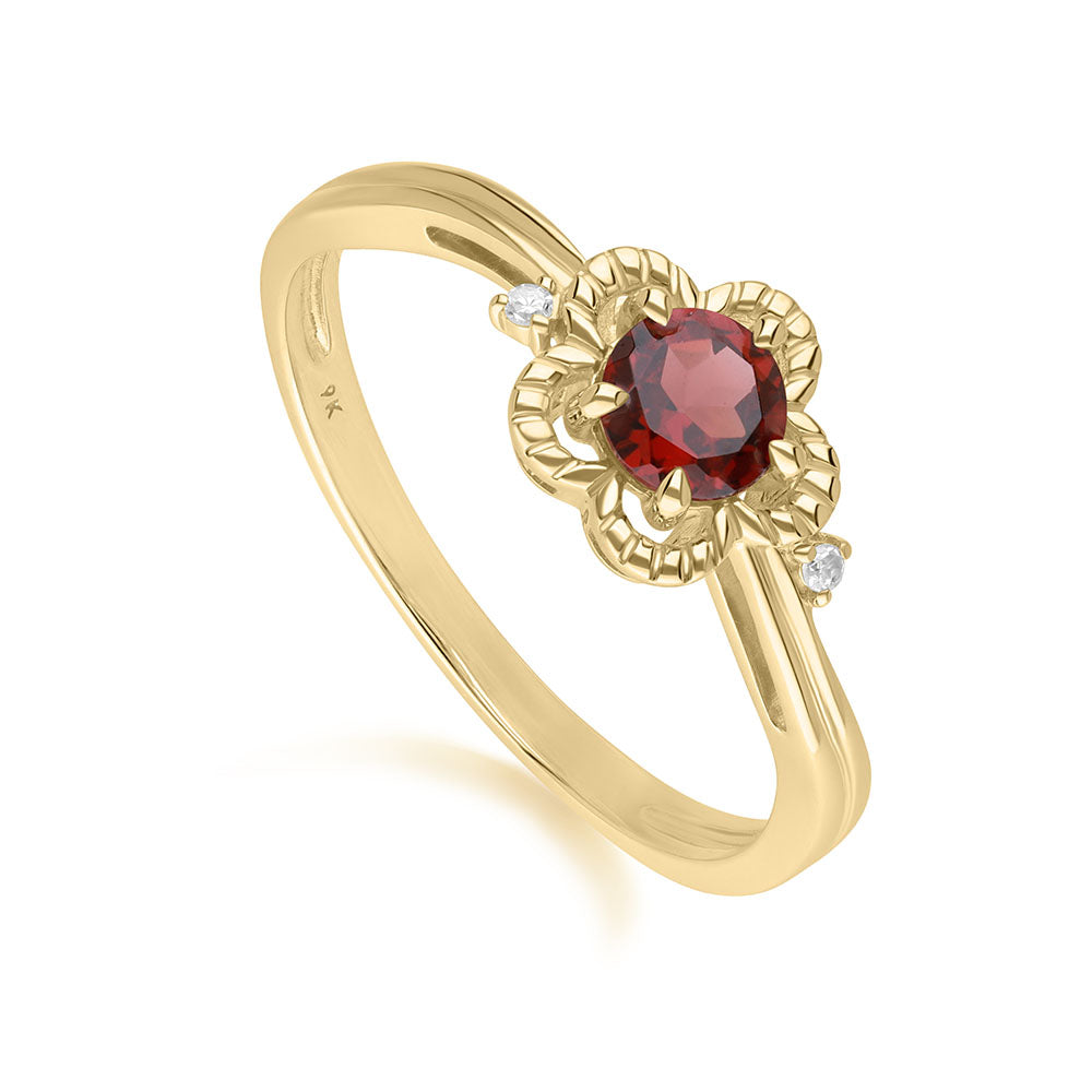 135R2122-03-9K-Gold-garnet-and-diamond-flower-ring