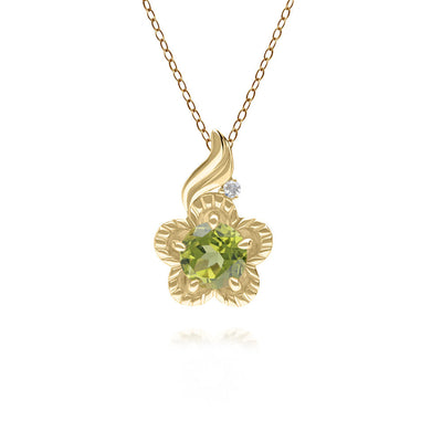 135P2097-02-9K-Gold-peridot-and-diamond-flower-pendant