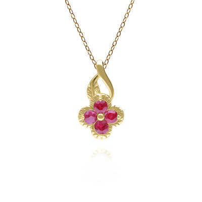 135P2096-03-9K-Gold-ruby-floral-vine-pendant
