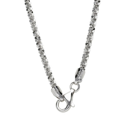 925 Sterling Silver Rhodium Plated Garland Chain