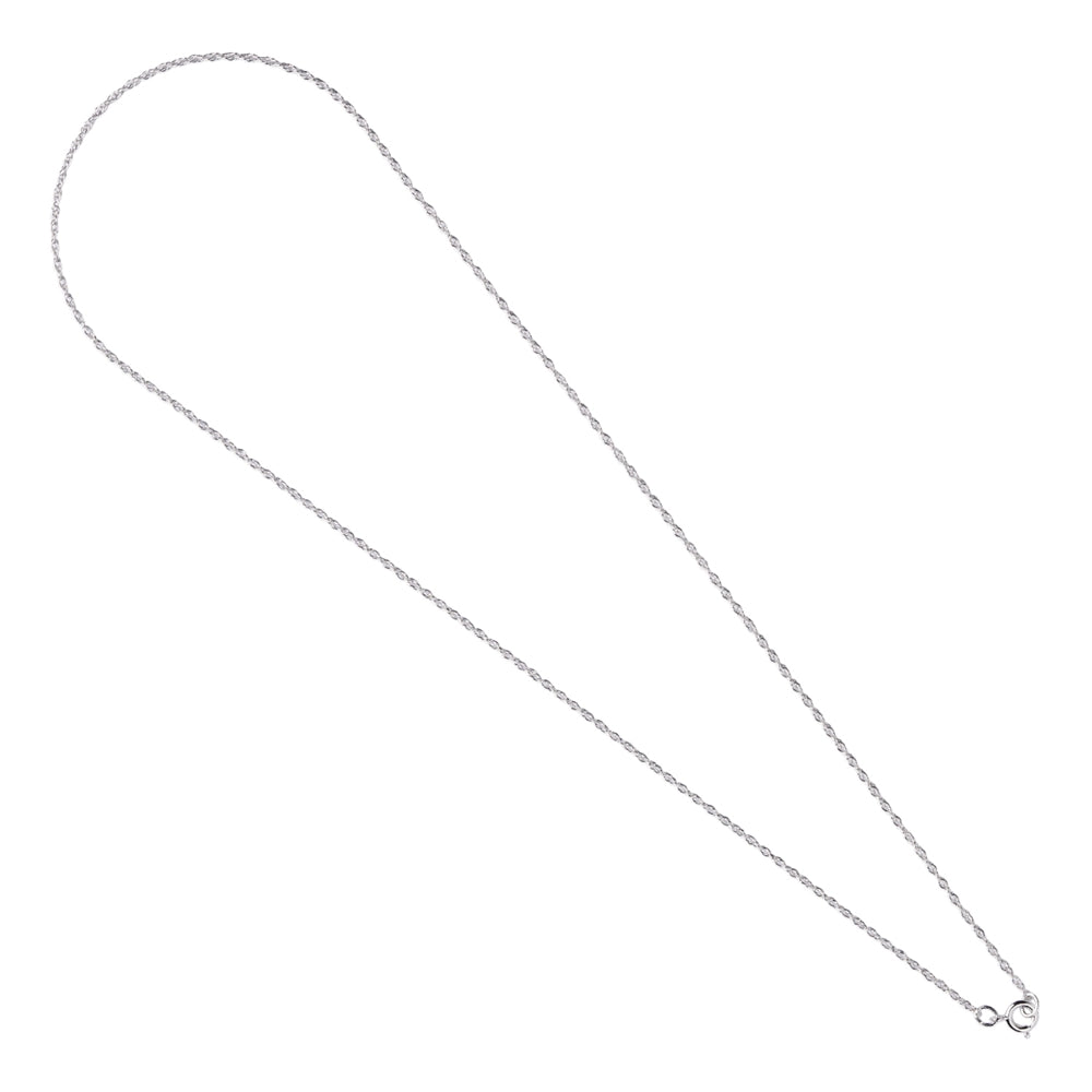 925 Sterling Silver Rhodium Twist Rope Chain