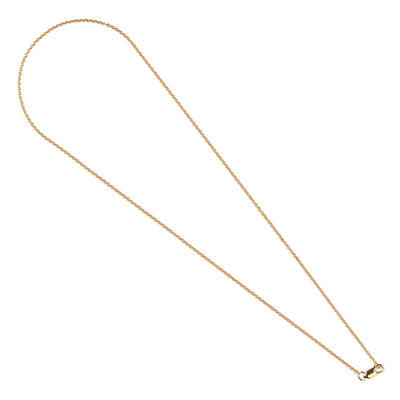 925 Sterling Silver with 24K Yellow Gold Plated Cable Chain