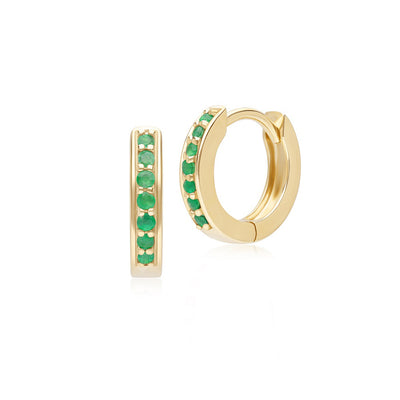 132E2847-03-9K-gold-emerald-huggie-hoop-earrings