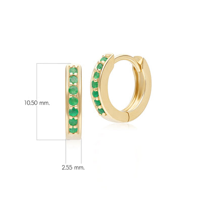 132E2847-03-9K-gold-emerald-huggie-hoop-earrings
