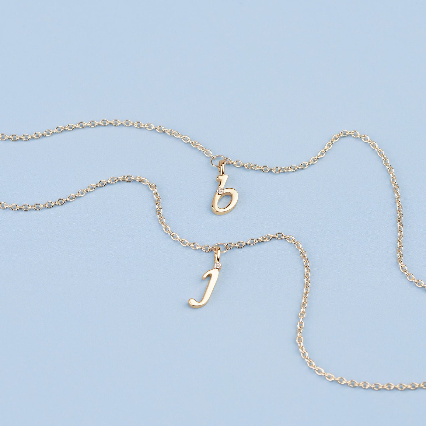 9K Gold  Alphabet J charm with chain bracelet