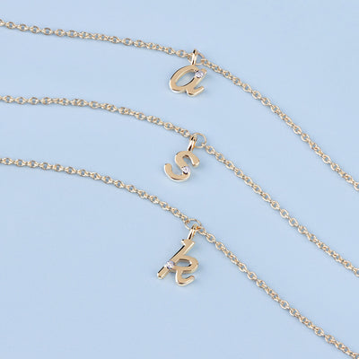 9K Gold  Alphabet K charm with chain bracelet