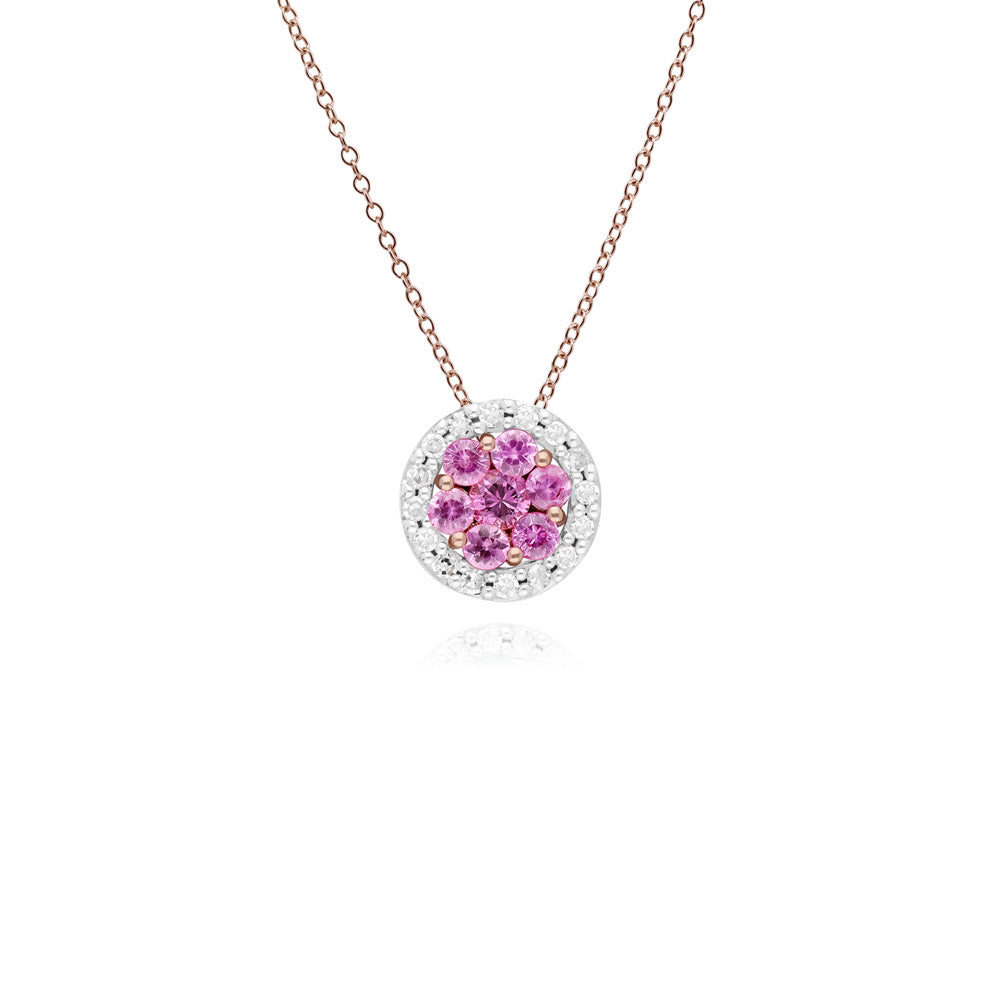 10K Pink Sapphire Pendant