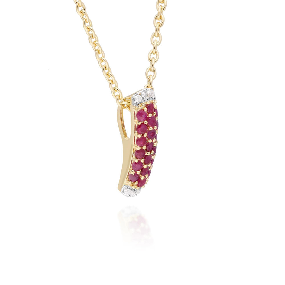 925 Sterling Silver Ruby Necklace