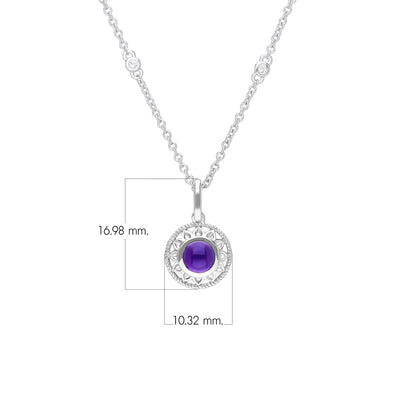 253N3591-02 Silver Amethyst Luxe Necklace