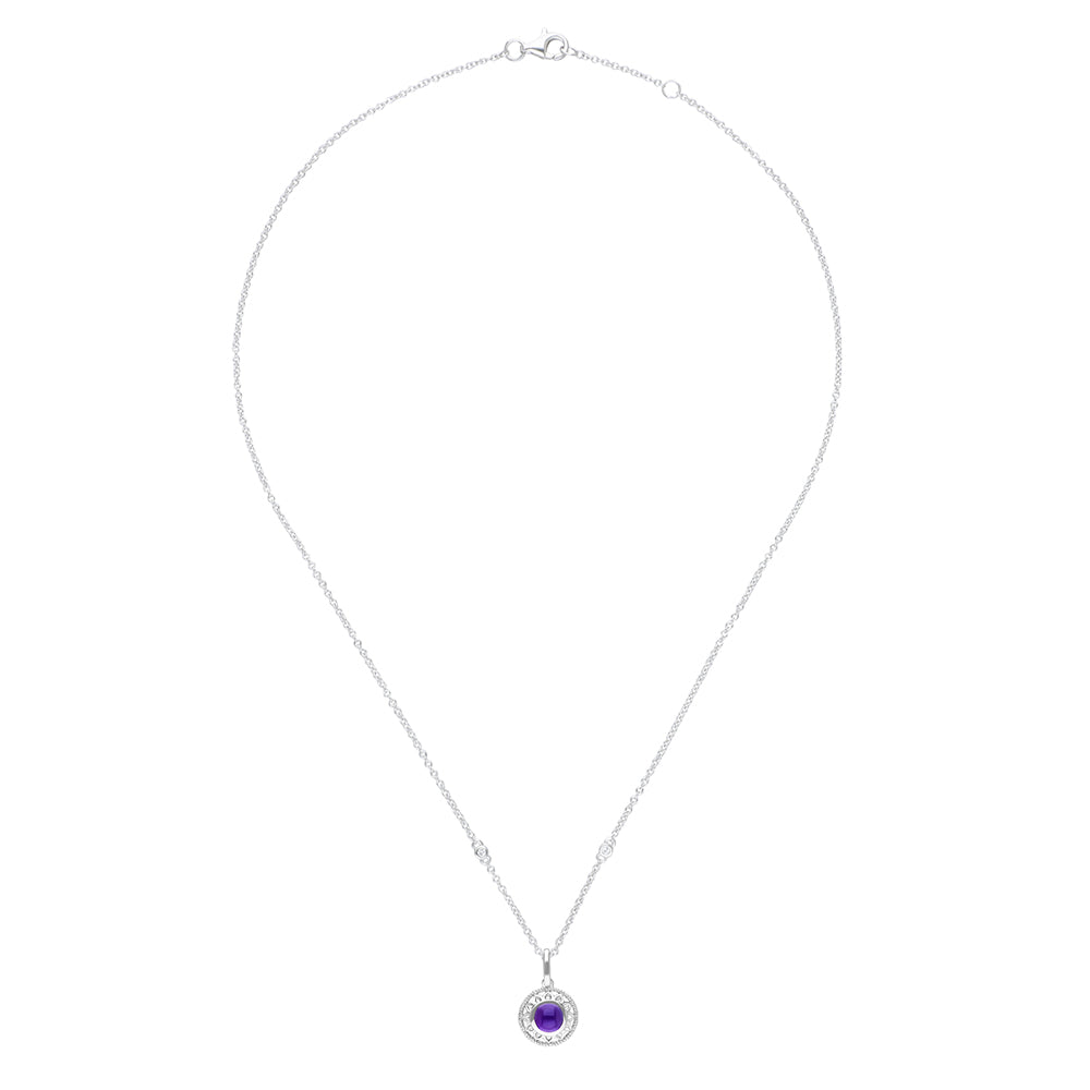 253N3591-02 Silver Amethyst Luxe Necklace