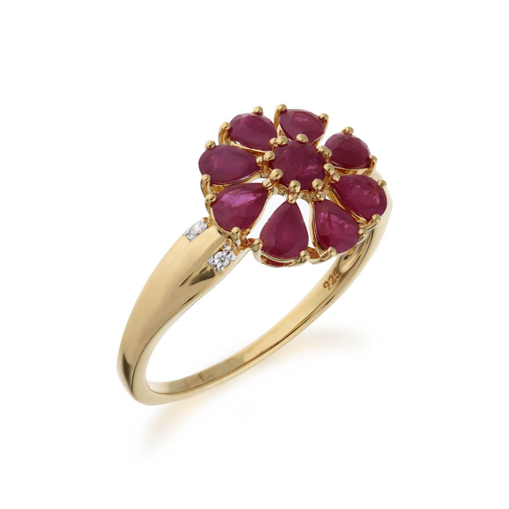 925 Sterling Silver Ruby Ring