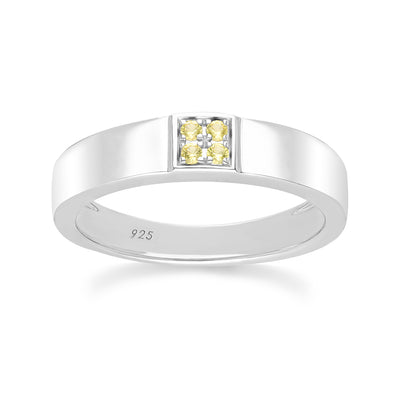 253R7140-03-Silver-Four-Stone-Yellow-Sapphire-Ring