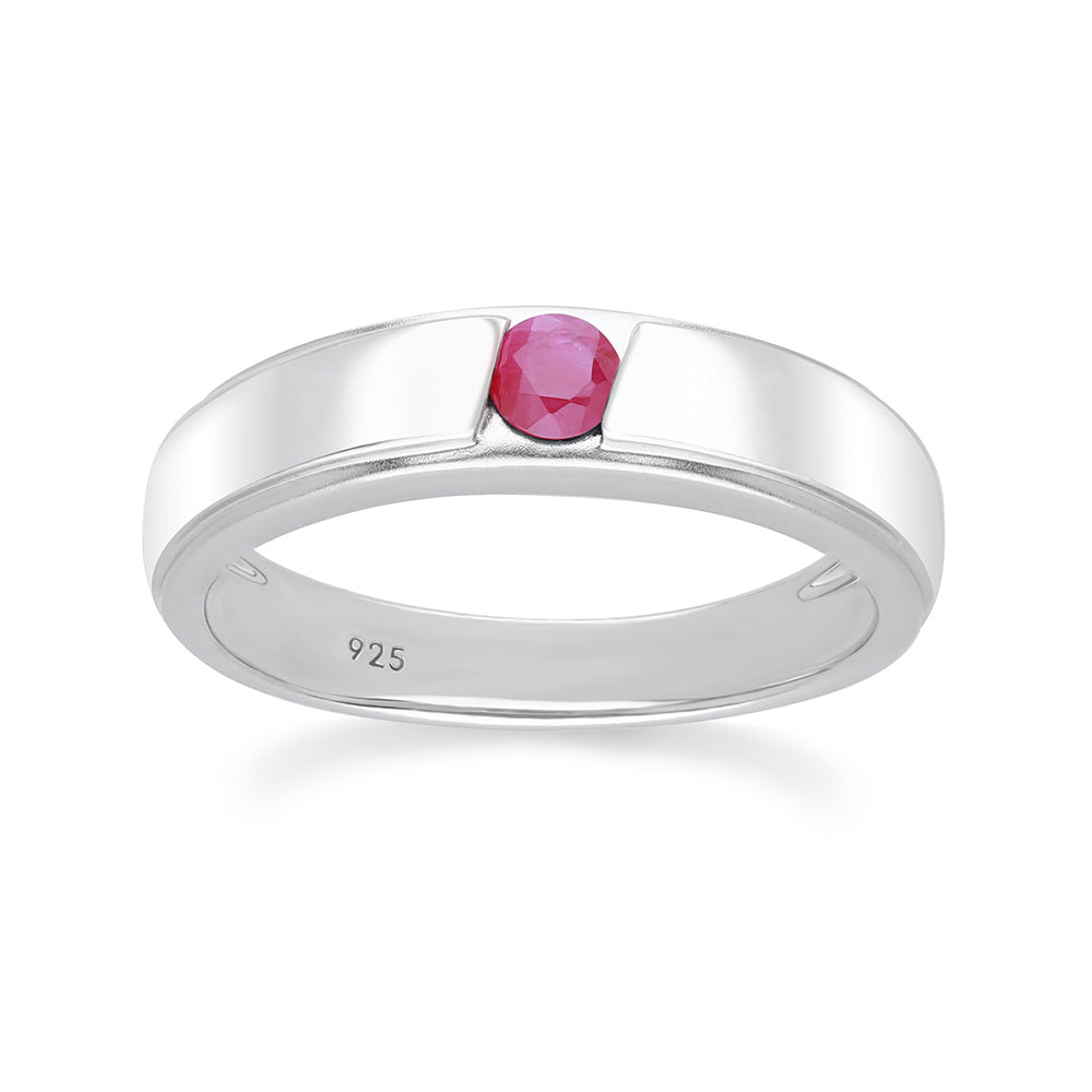 253R7141-05-Silver-Ruby-Sand-Cast-Ring