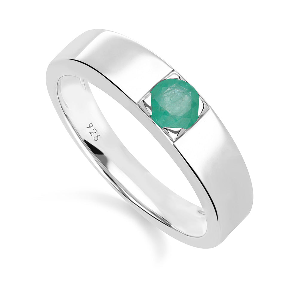 253R7144-06-Silver-Emerald-Single-Stone-Ring