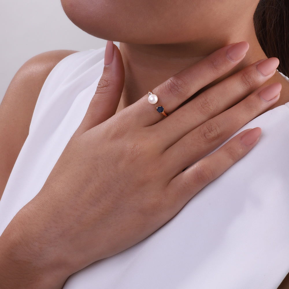 Sapphire and topaz ring sale