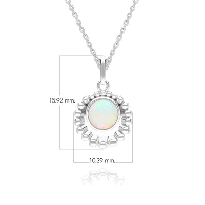 271P0141-04-201N1799-01 Silver Opal Interlocking Hoop Necklace